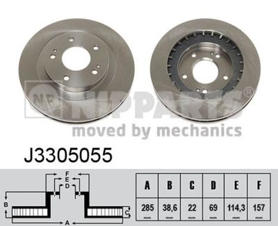 J3305055 NIPPARTS Тормозной диск