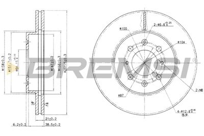 CD7510V BREMSI Тормозной диск