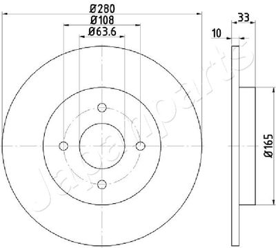 DP0304 JAPANPARTS Тормозной диск