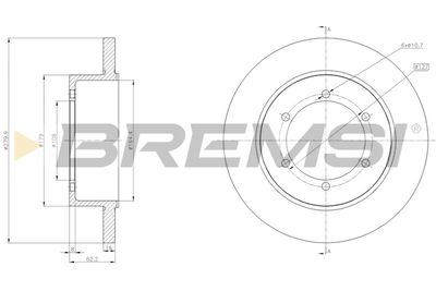 CD5369S BREMSI Тормозной диск