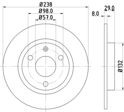 MDC401 MINTEX Тормозной диск