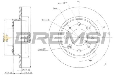 CD7395S BREMSI Тормозной диск