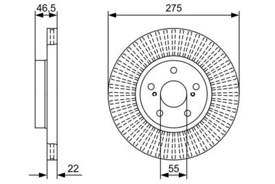 0986479W13 BOSCH Тормозной диск