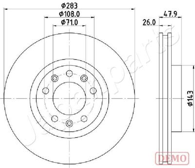 DI0637C JAPANPARTS Тормозной диск