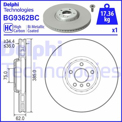 BG9362BC DELPHI Тормозной диск