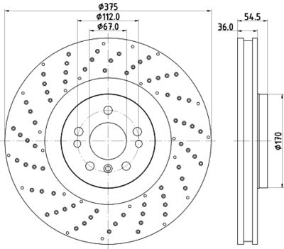 8DD355125041 HELLA PAGID Тормозной диск