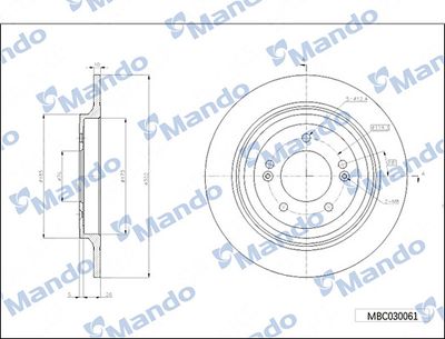 MBC030061 MANDO Тормозной диск