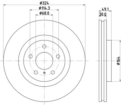 8DD355120271 HELLA Тормозной диск