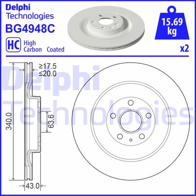 BG4948C DELPHI Тормозной диск