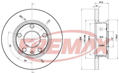 BD3114 FREMAX Тормозной диск