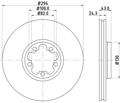 MDC1082 MINTEX Тормозной диск