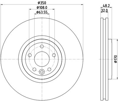 8DD355132471 HELLA PAGID Тормозной диск