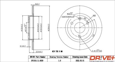 DP1010110039 Dr!ve+ Тормозной диск