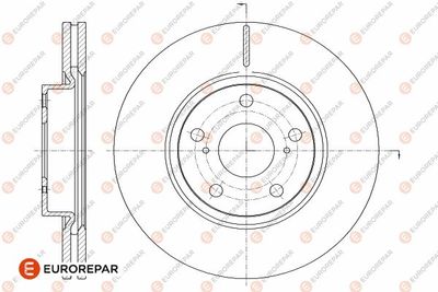 1642752780 EUROREPAR Тормозной диск