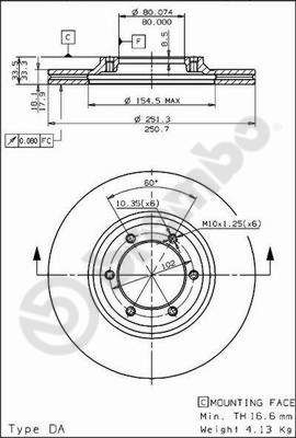 BS8101 BRECO Тормозной диск