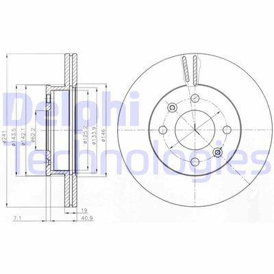 BG4009 DELPHI Тормозной диск