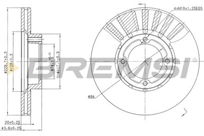 CD6808V BREMSI Тормозной диск