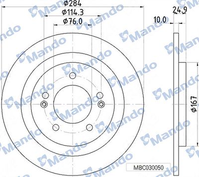 MBC030050 MANDO Тормозной диск