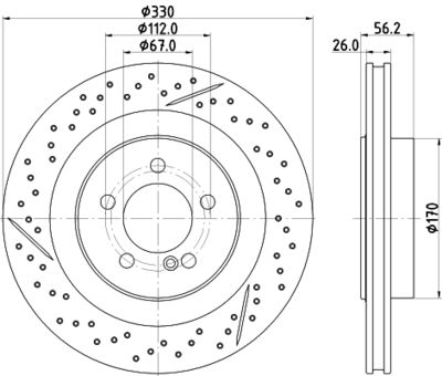 8DD355133231 HELLA Тормозной диск