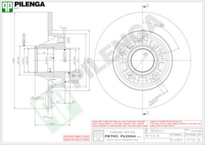 5755 PILENGA Тормозной диск