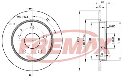 BD8215 FREMAX Тормозной диск