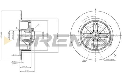 CD6043S BREMSI Тормозной диск