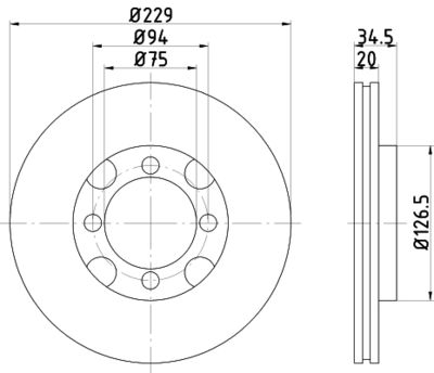 MDC661 MINTEX Тормозной диск