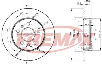 BD4296 FREMAX Тормозной диск