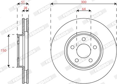 DDF2816C FERODO Тормозной диск