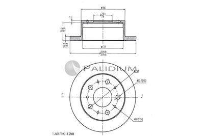 P331024 ASHUKI by Palidium Тормозной диск