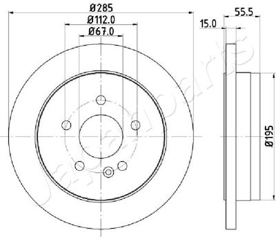 DP0522 JAPANPARTS Тормозной диск