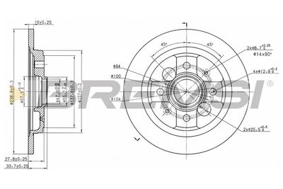 CD6785S BREMSI Тормозной диск