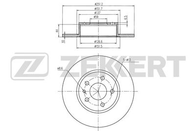 BS5012 ZEKKERT Тормозной диск