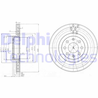 BG3944 DELPHI Тормозной диск