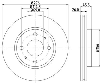 8DD355112951 HELLA PAGID Тормозной диск