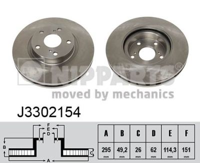 J3302154 NIPPARTS Тормозной диск