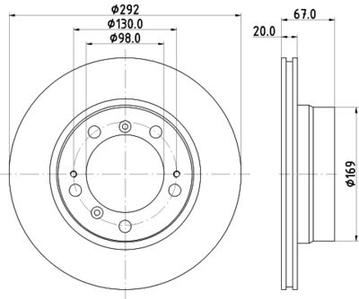 8DD355105721 HELLA PAGID Тормозной диск