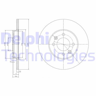 BG3147 DELPHI Тормозной диск