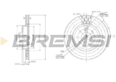 CD6521V BREMSI Тормозной диск