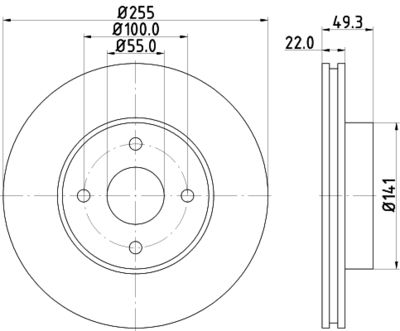 MDC2215 MINTEX Тормозной диск