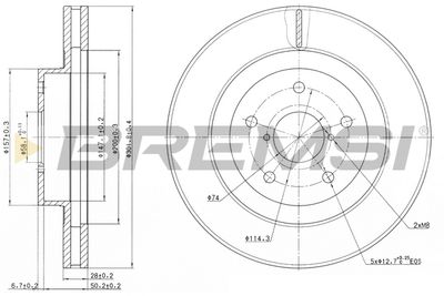 CD7857V BREMSI Тормозной диск