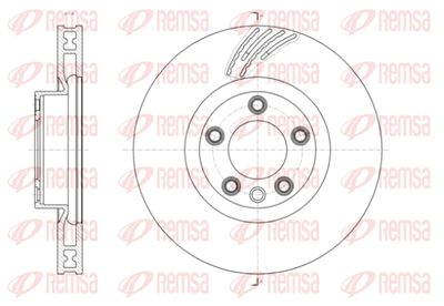 6141911 REMSA Тормозной диск