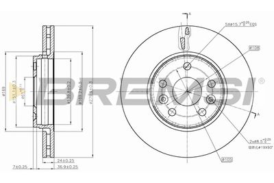 CD7733V BREMSI Тормозной диск