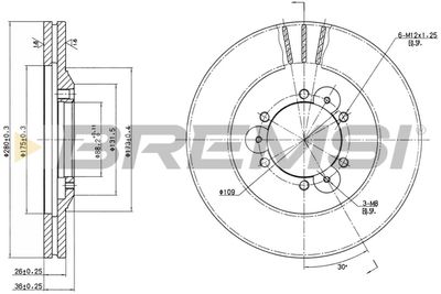 CD6694V BREMSI Тормозной диск