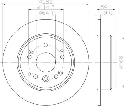 8DD355120321 HELLA PAGID Тормозной диск