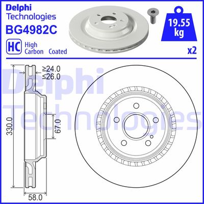 BG4982C DELPHI Тормозной диск