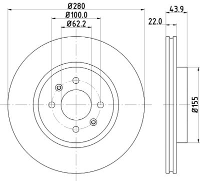 8DD355118251 HELLA Тормозной диск