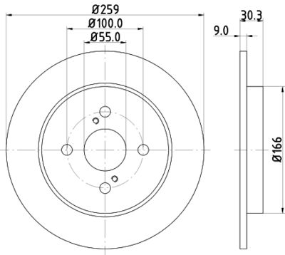 8DD355113601 HELLA PAGID Тормозной диск