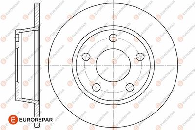 1642776180 EUROREPAR Тормозной диск