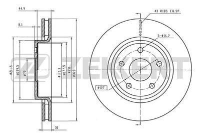 BS5203 ZEKKERT Тормозной диск